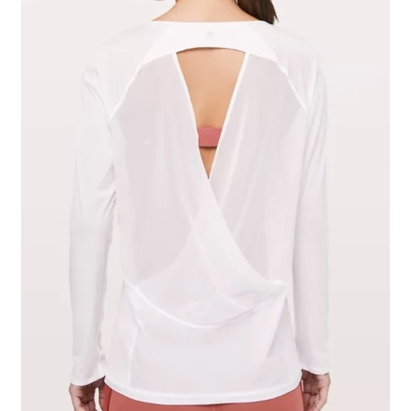 LULULEMON White If You’re Lucky Long Sleeve Tee - Picture 2 of 6
